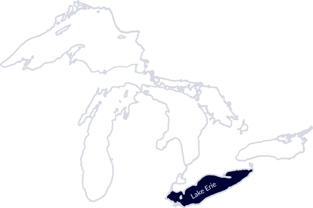 An illustration depicting Lake Erie.