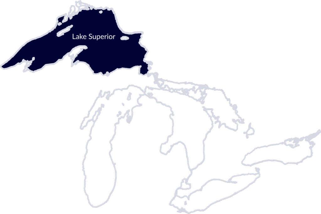 An illustration depicting Lake Superior.